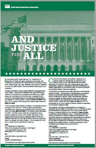 And Justice For All Poster (Eng/Span) - Nevada WIC