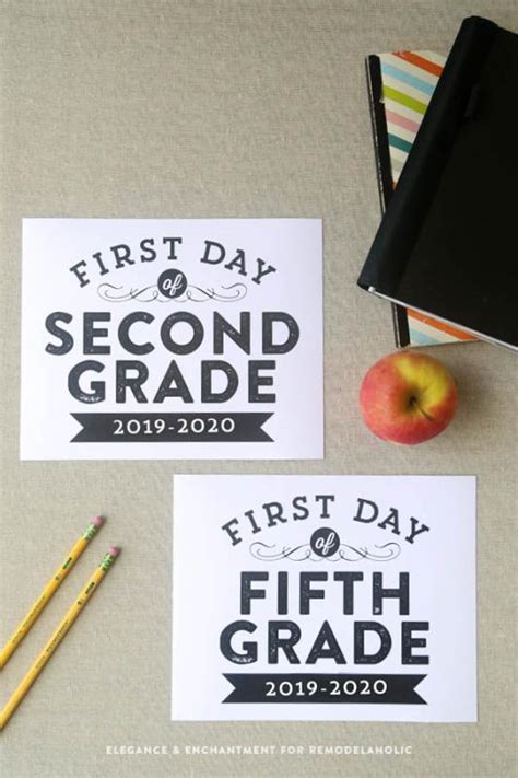 Remodelaholic | Printable First Day of School Signs (Updated for 2019-2020)