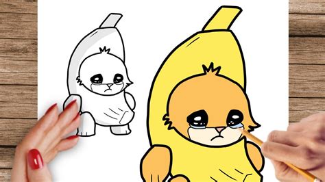 HOW TO DRAW Banana Cat @amandadrawings - YouTube