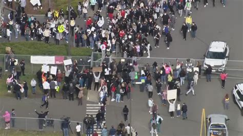 Aerials: Graham-Kapowsin High school walkout over attack on student ...