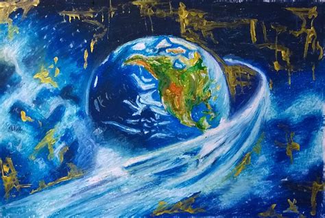 Arriving -On planeth Earth Painting by Agnes V - Pixels