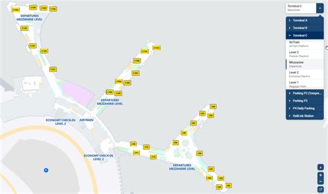 Terminal C map - Gate Newark Liberty International Airport