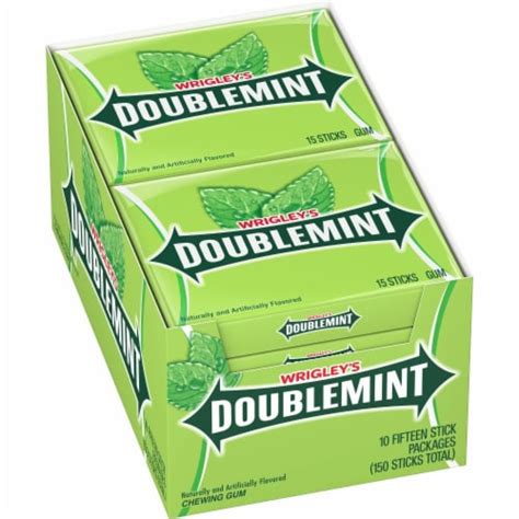 Wrigley's DOUBLEMINT Gum Pack, 10 pk / 15 ct - Fry’s Food Stores