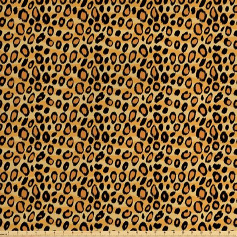 Leopard Print Fabric by The Yard, Spotty Jungle Safari Feline Print ...