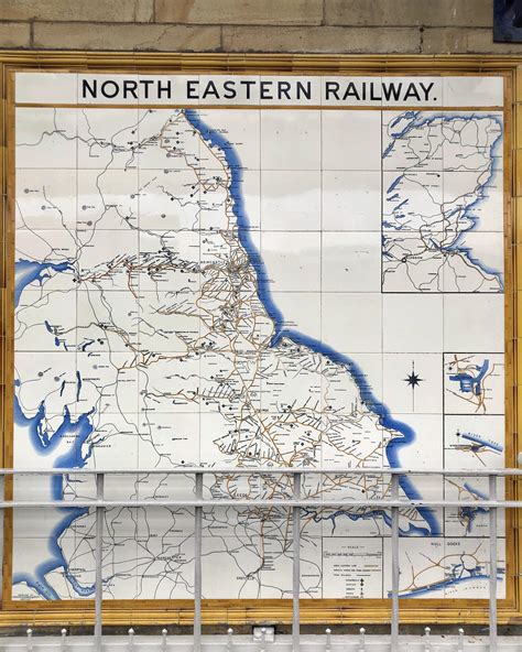 North Eastern Railway map at Whitby station, North Yorkshire : r ...