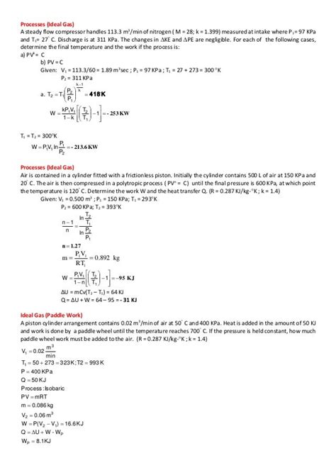 Thermodynamics problems