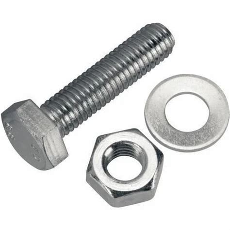 Stainless Steel Nuts, Bolts with Washers, Grade: SS 304, Size: Standard ...