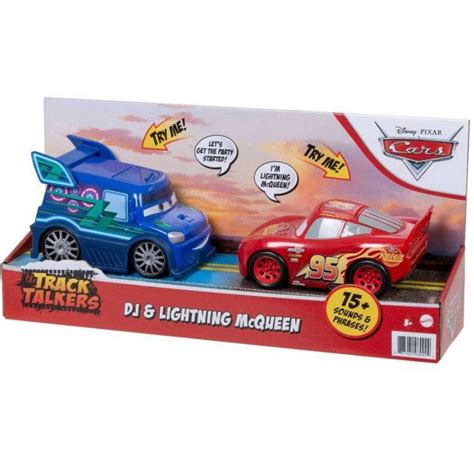 Disney / Pixar Cars Track Talkers DJ & Lightning McQueen Vehicle 2-Pack ...