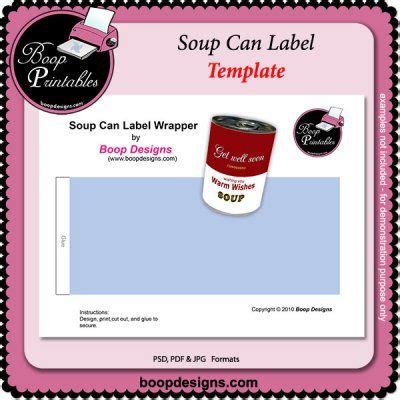 Soup Can label TEMPLATE by Boop Designs | Printable craft templates ...