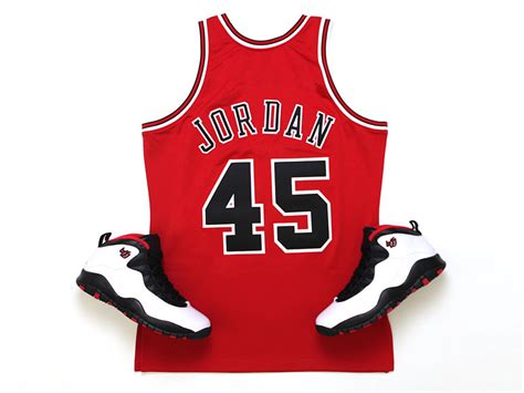 Michael Jordan's #45 Chicago Bulls Jersey by Mitchell & Ness ...