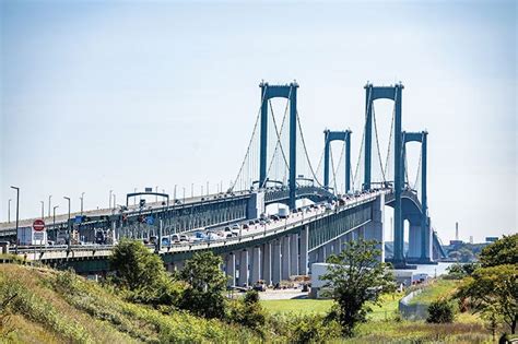 Deck rehabilitation on the Delaware Memorial Bridge gives a historic ...