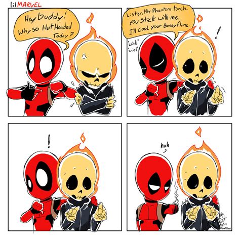 LIL MARVEL deadpool x ghost rider by HiImThatGuy on DeviantArt