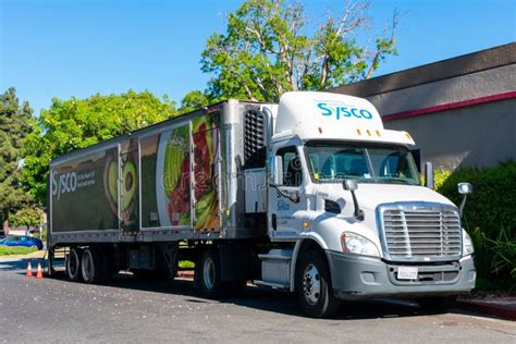 Sysco Delivery Semi Truck Parked at Customer Location. Front and Side ...