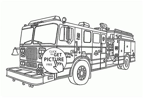 Fire Engine coloring page for kids, transportation coloring pages ...