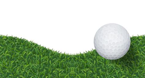 Golf ball and green grass background with area for copy space. Vector ...