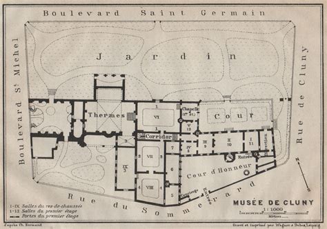 Musée national du Moyen Âge Thermes & hôtel de Cluny floor plan. Paris ...