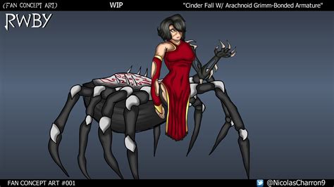 RWBY FanArt: Grimmified Arachnoid Cinder (Spider-Grimm) Drawn By ...