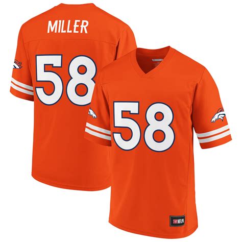 Men's NFL Pro Line by Fanatics Branded Von Miller Orange Denver Broncos ...