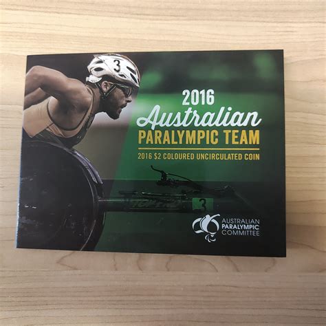 2016 Royal Australian Mint $2 Rio Paralympics Coloured Uncirculated Co ...