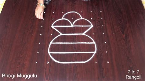 Thai Pongal Kolam Designs 🌼 Rangoli Bhogi Muggulu Simple 🌼 Pongal Pot ...