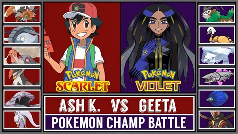 ASH vs GEETA | Pokémon Champion Battle [Pokémon Scarlet & Violet] - YouTube