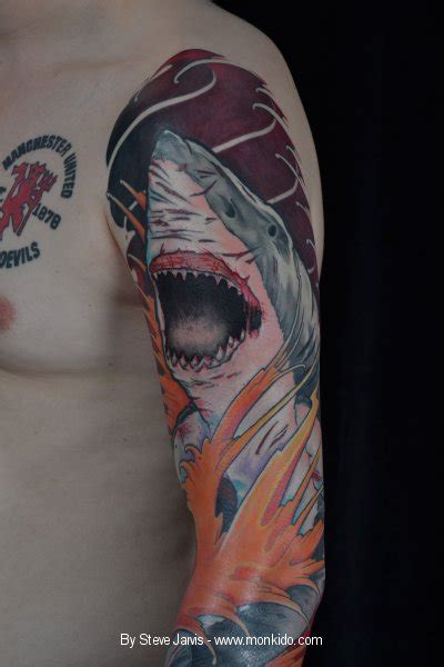 Monki Do Tattoo Studio: Shark Sleeve Tattoo