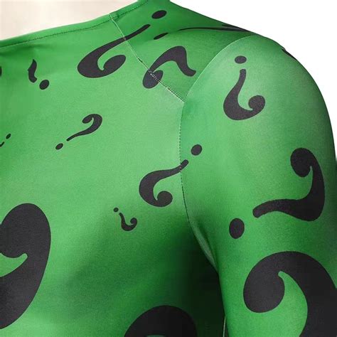 Batman Forever The Riddler Jim Carrey Version Bodysuit Cosplay Costume ...