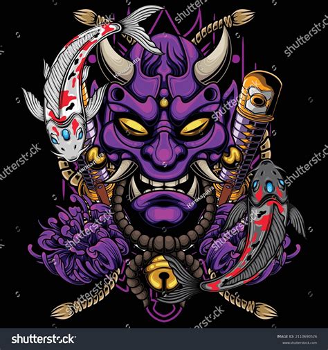 Shinigami Mask Illustration Premium Quality Stock: เวกเตอร์สต็อก (ปลอด ...