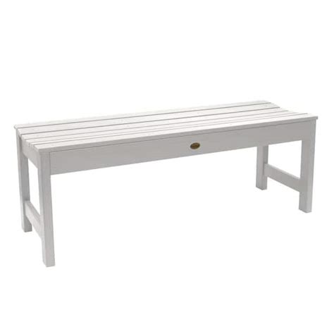 Highwood Lehigh 48 in. 2-Person White Recycled Plastic Outdoor Picnic ...