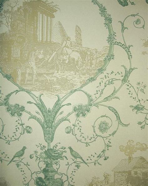 Toile de Jouy Wallpaper | Chinoiserie wallpaper, Linen wallpaper, Wallpaper