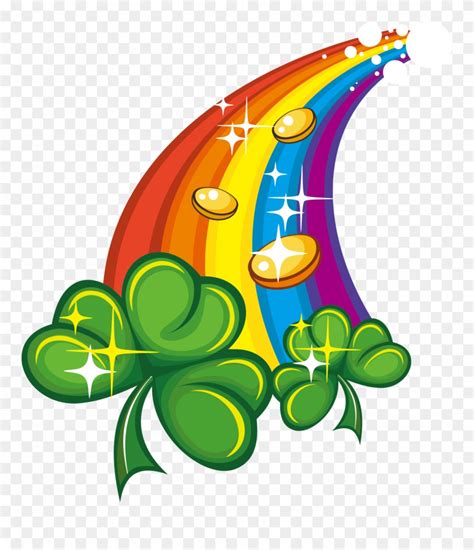 Saint Patricks Irish People Symbol Rainbow Grass - St Patrick's Day ...