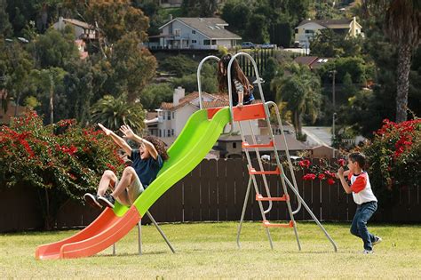 Amazon.com: Outdoor Play Set Kids Slide: 10 ft Freestanding Climber ...