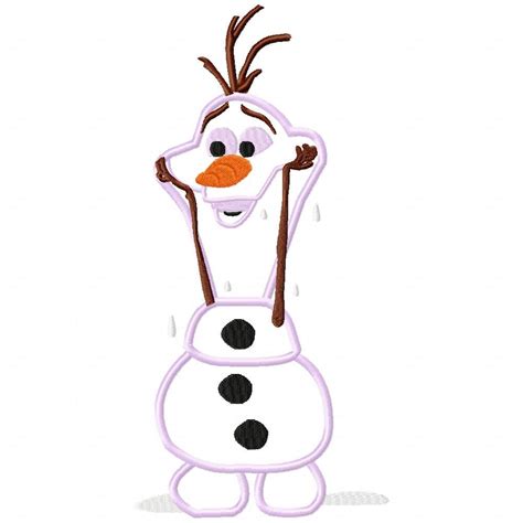 Frozen Olaf Melting Applique Embroidery Design Instant | Etsy