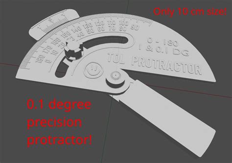 The SMALLEST Protractor for CAD modelling (0.1 degree precision angle ...