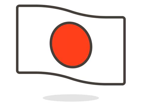 Japan Flag Emoji Icon PNG vector in SVG, PDF, AI, CDR format