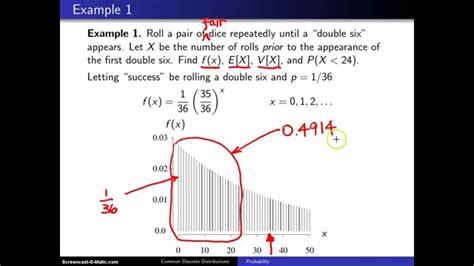 Geometric distribution -- Example 1 - YouTube