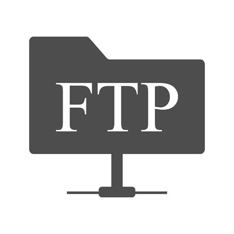 Ftp icon vector images in gray style 7595842 Vector Art at Vecteezy