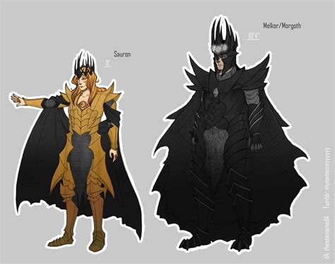 Sauron + Melkor Ref Sheet by TheonenamedA on deviantART | Melkor ...