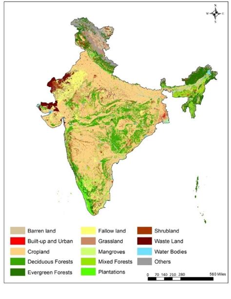 Figure S4. Land use and land cover map prepared using satellite remote ...