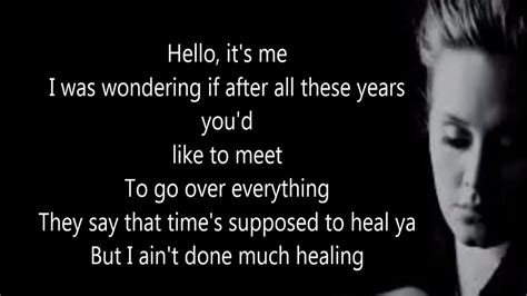 Adele - Hello (Official Lyrics Video) HD - YouTube