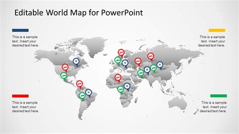 World Map Powerpoint Template Editable - IMAGESEE