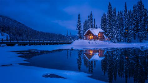 1001x751 Forest House Covered in Snow 4K 1001x751 Resolution Wallpaper ...