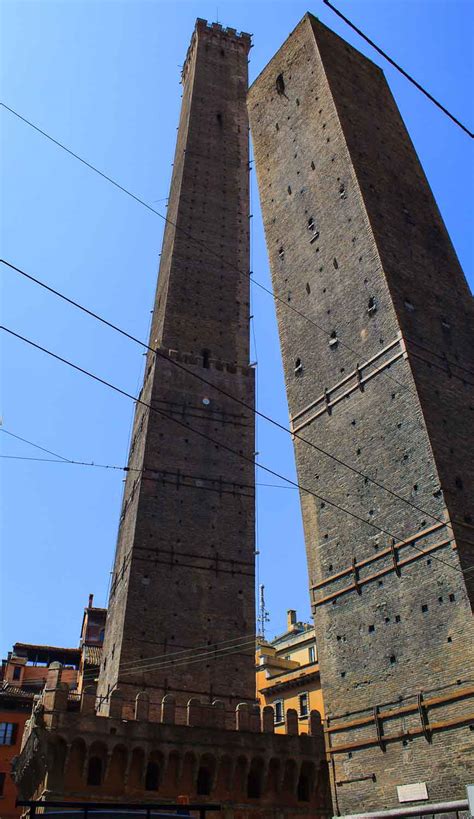 Climbing one of the two leaning towers of Bologna