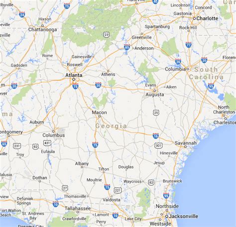 Map of Free Camping Areas | Go Camping for Free! | Georgia state parks ...