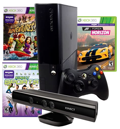 Restored Xbox 360 E 4gb Console Forza Horizons, Kinect Sports, and ...