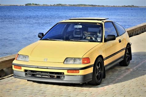 1989 honda crx si b20 vtec dohc Y49 barbados yellow GSR head & 5spd ...