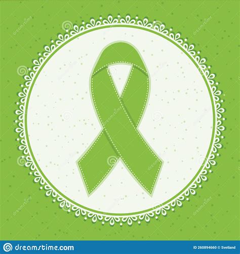 Green Awareness Ribbon. Vector Background. Stock Vector - Illustration ...