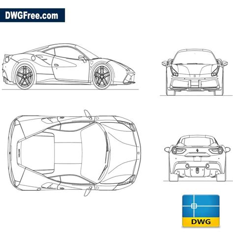 Ferrari 488 GTB DWG