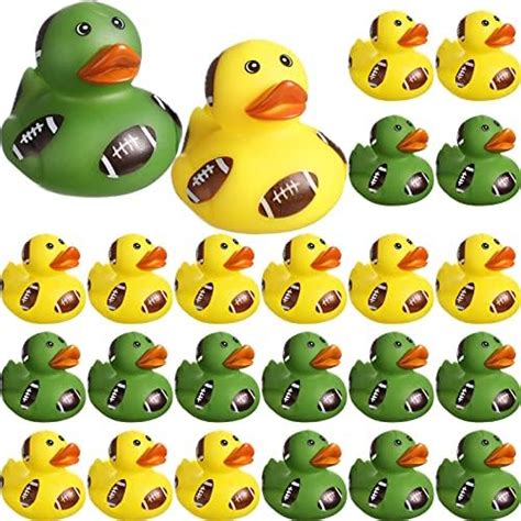 2 Inch Football Rubber Ducks Rugby Print Rubber Duckies Float Small ...