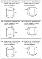 Surface area of cylinders | Teaching Resources